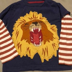 Mini Boden Lion Appliqué Shirt